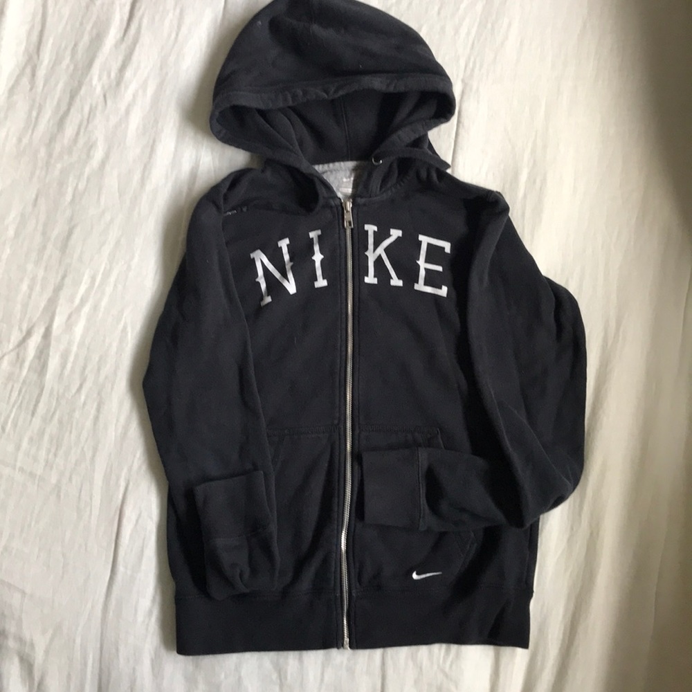 Women’s Nike zip hoodie in black size medium